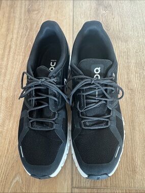 On Men’s Cloud 5 Athletic Sneakers in Black and White